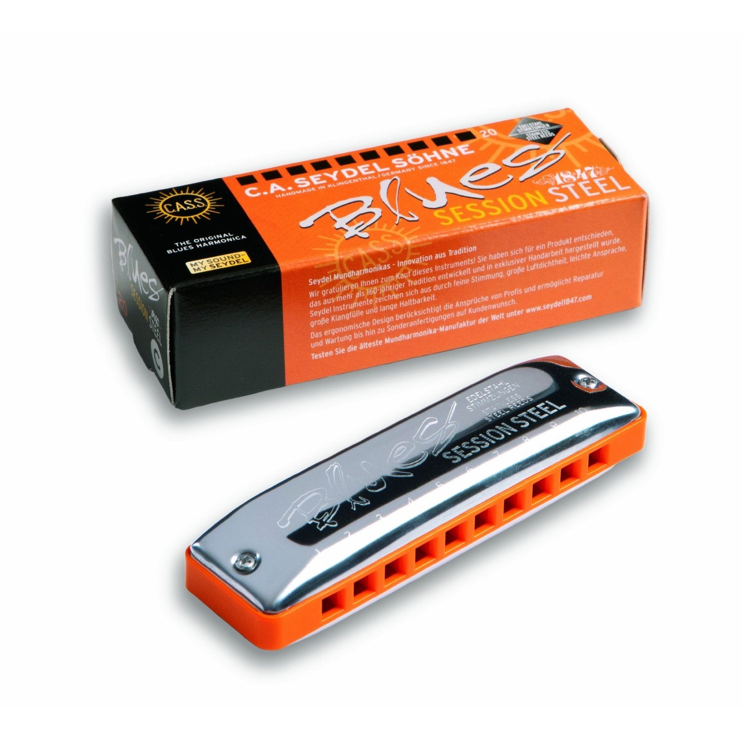 Seydel Harmonica, Silver (Blues Session Steel C)